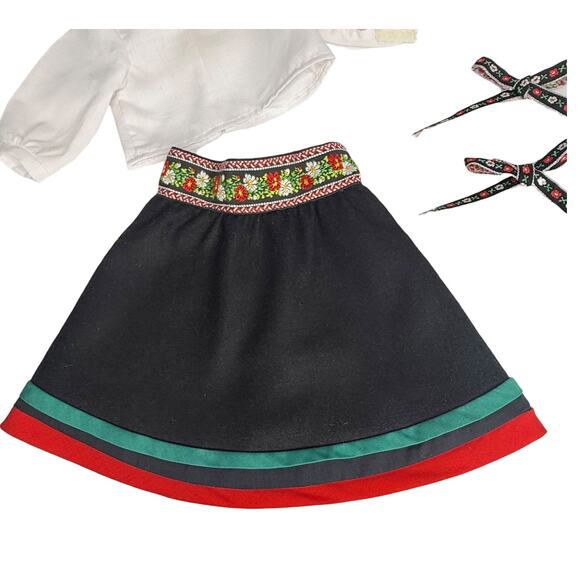 American Girl Kirsten Winter Outfit Skirt Blouse Hair Ties Pleasant Co 1993 Box - Picture 6 of 9